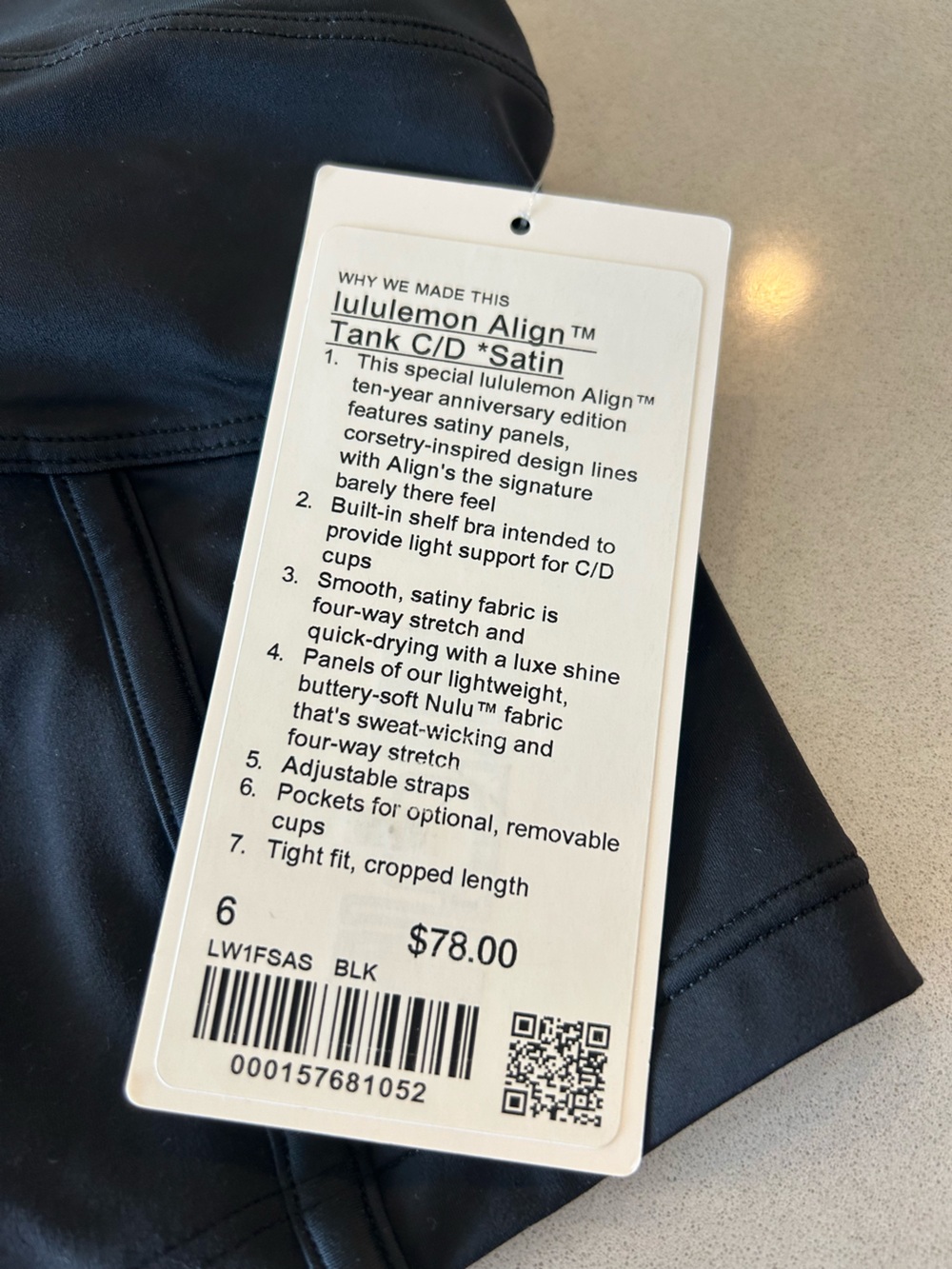 Lululemon Align Satin tank NWT. - Picture 2 of 4